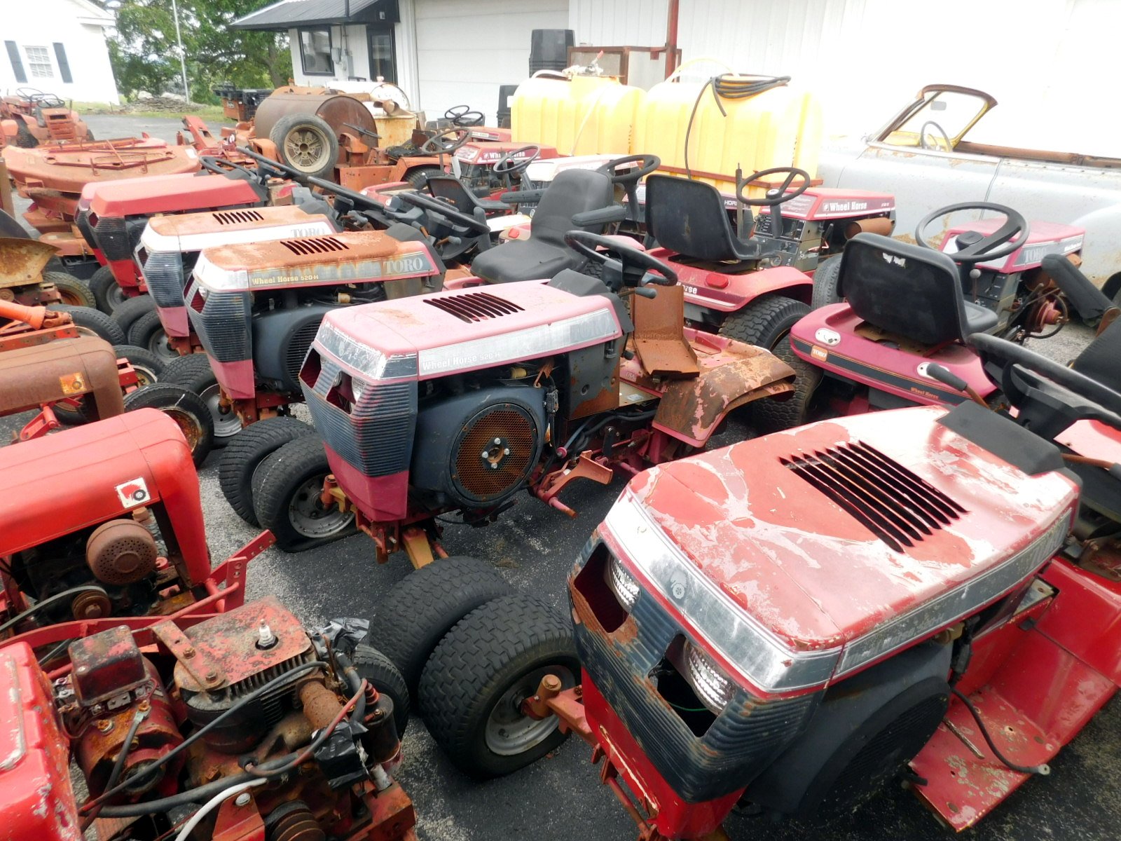 520 Tractors view from other end of row Image